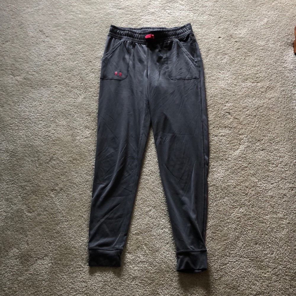 Grey and Pink Under Armour Joggers